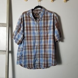 ROUTE 66 MEN'S BUTTON DOWN SHORT SLEEVE SHIRT SIZE XL